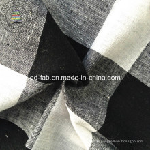 Tissu teint de fil de lin / coton (QF13-0760)